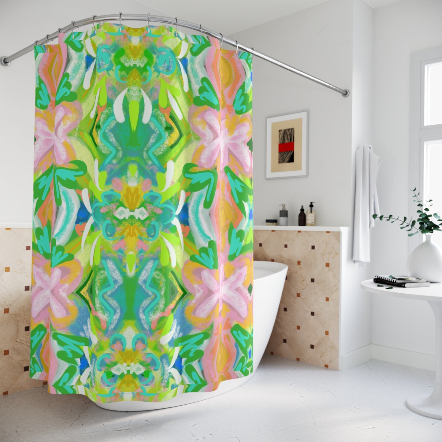 Park Lane Licensed Illustration Shower Curtain — Vibrant Little Highpoint Home College Apartments Decor