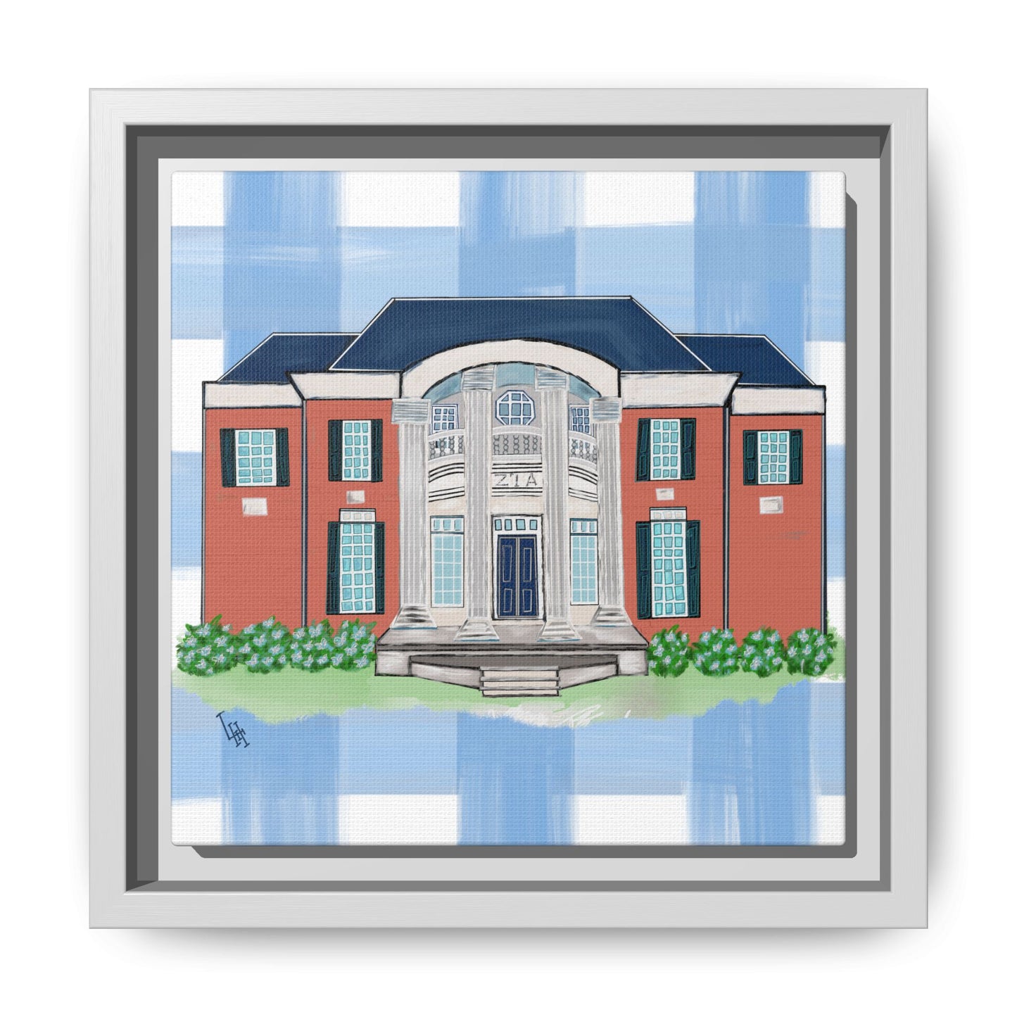 Greek Life Georgia Southern University Zeta Framed Reproduction Canvas