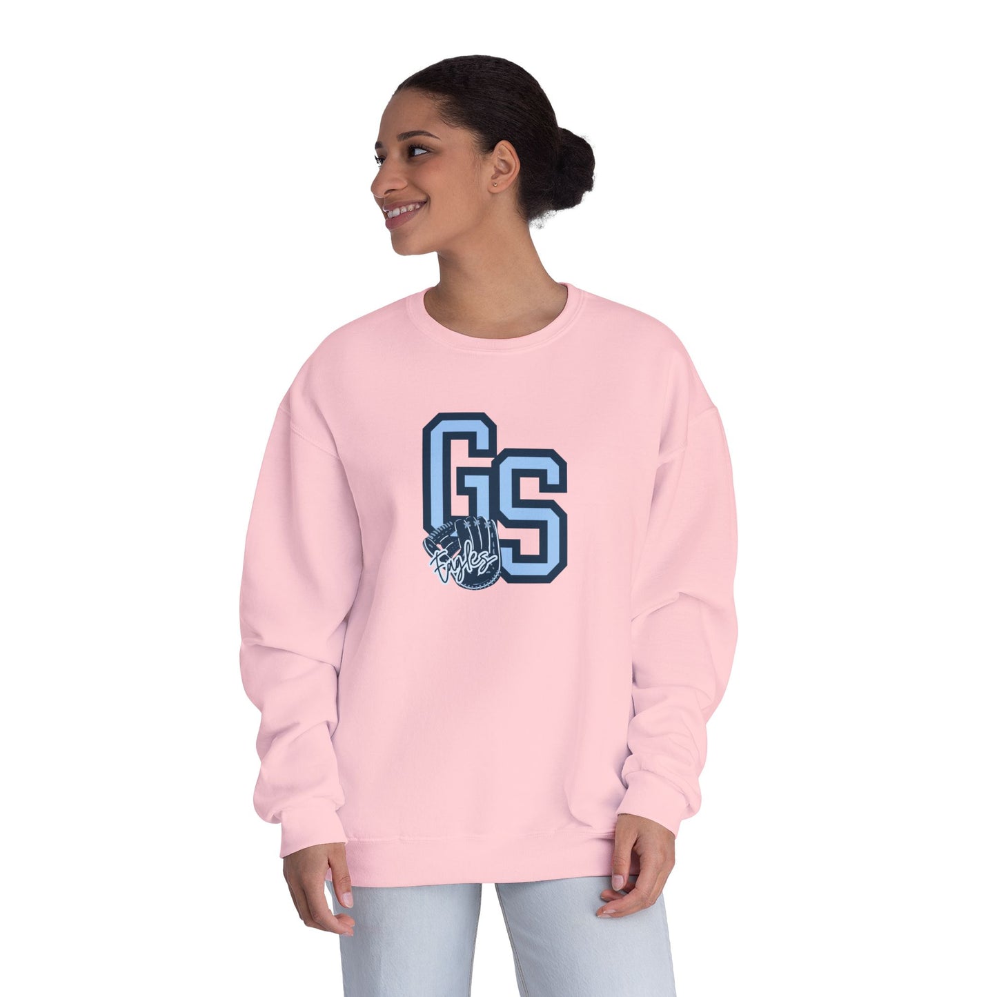 Georgia Southern Eagles Baseball Crewneck Sweatshirt — Tone-on-Tone Blue