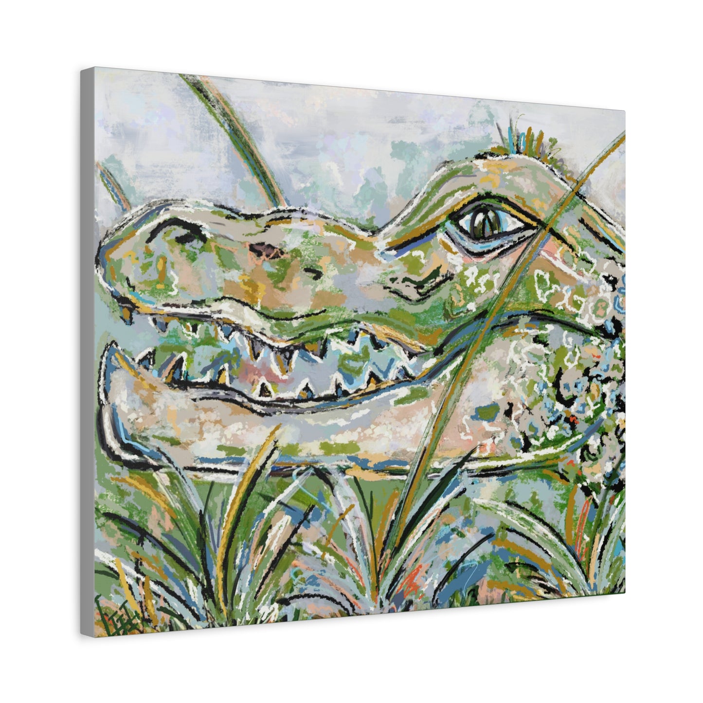 Canvas Print - Original Gator Painting Reproduction by Little Highpoint Home