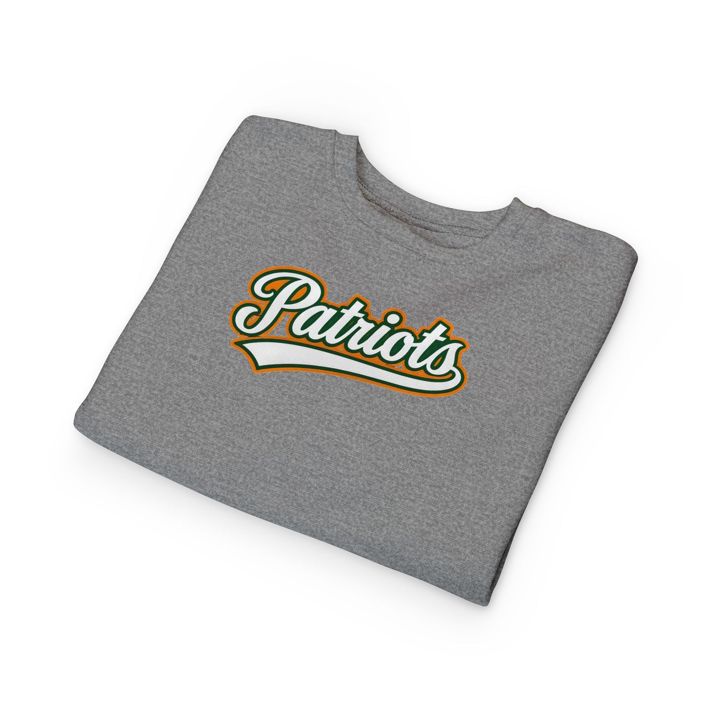 Patriots Toddler Sweatshirt - 'Patriots' Retro Script Kids Crewneck, Soft Vintage-Inspired Team Pullover
