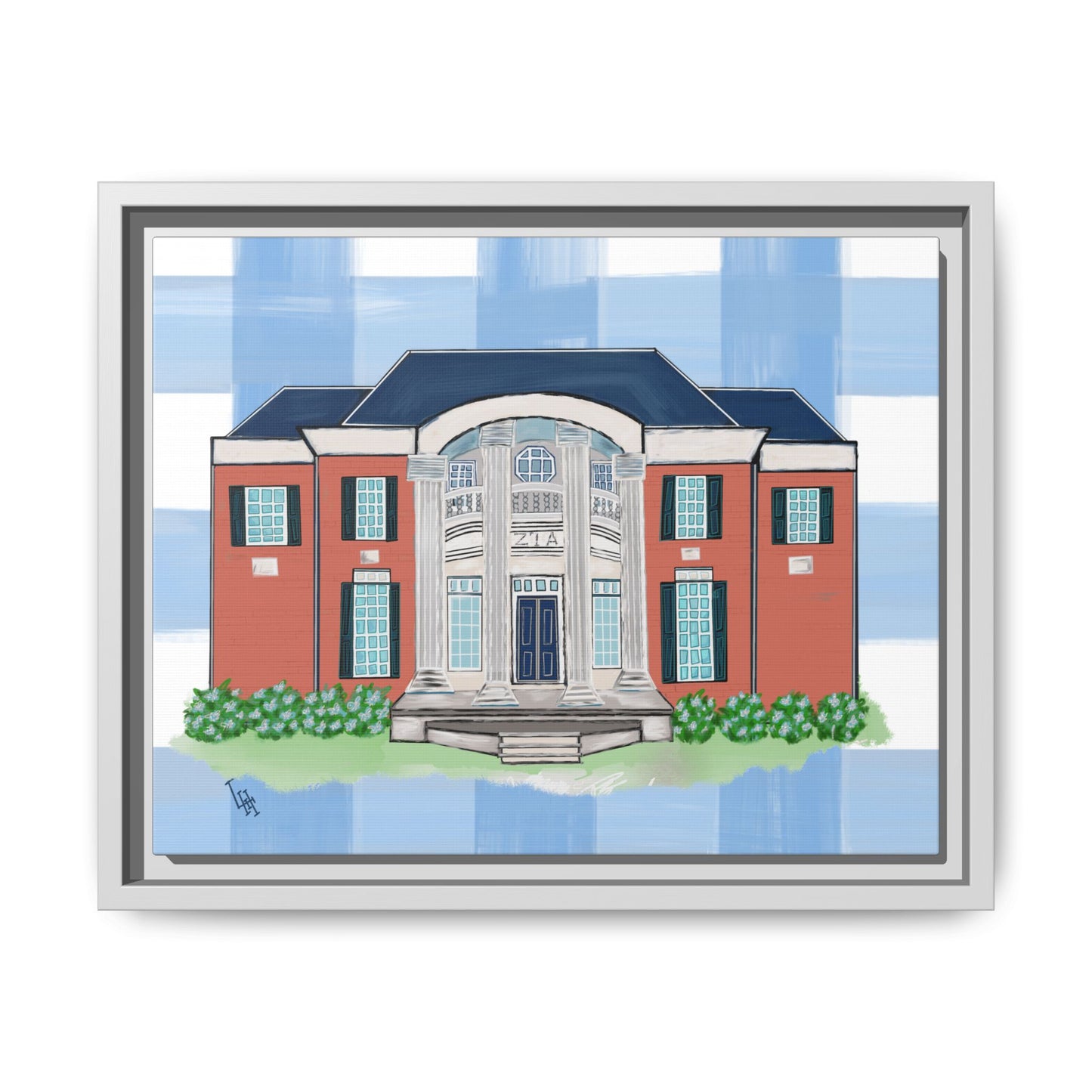 Greek Life Georgia Southern University Zeta Framed Reproduction Canvas