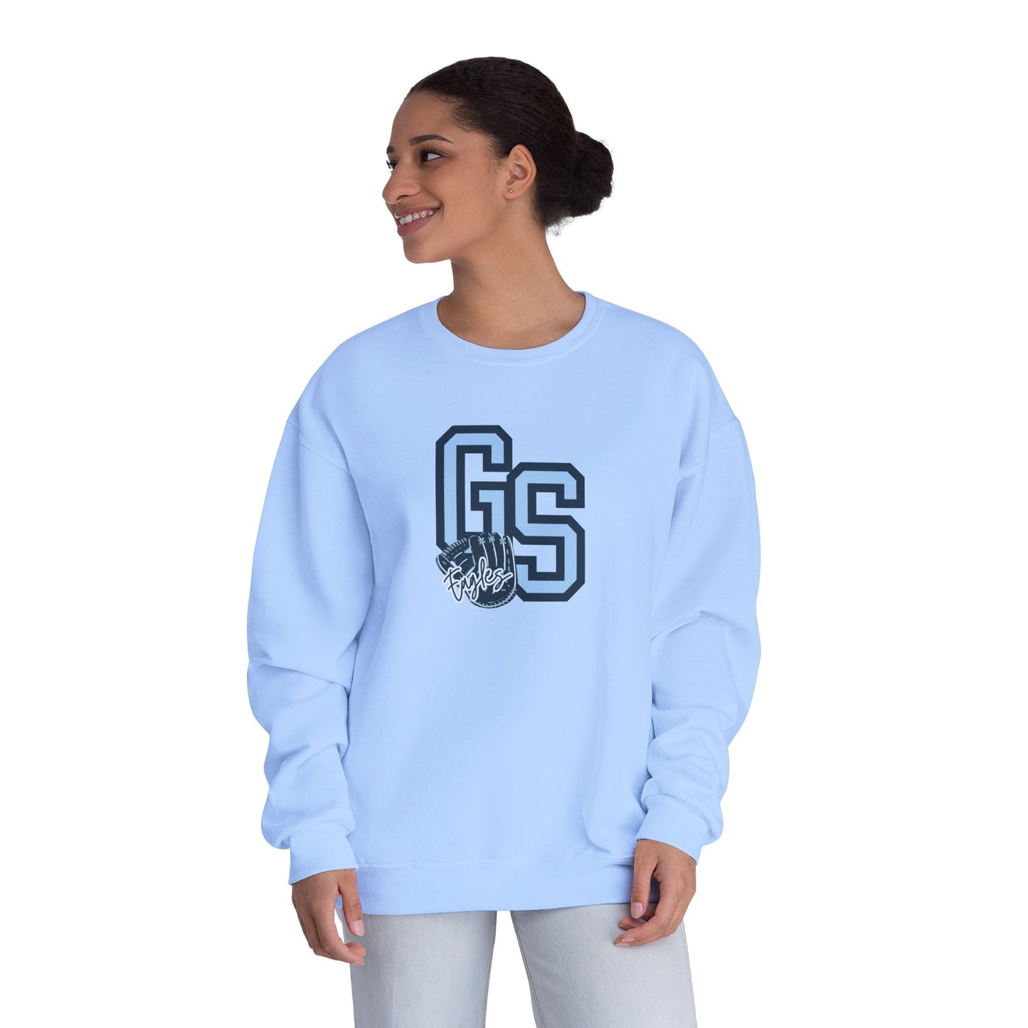 Georgia Southern Eagles Baseball Crewneck Sweatshirt — Tone-on-Tone Blue