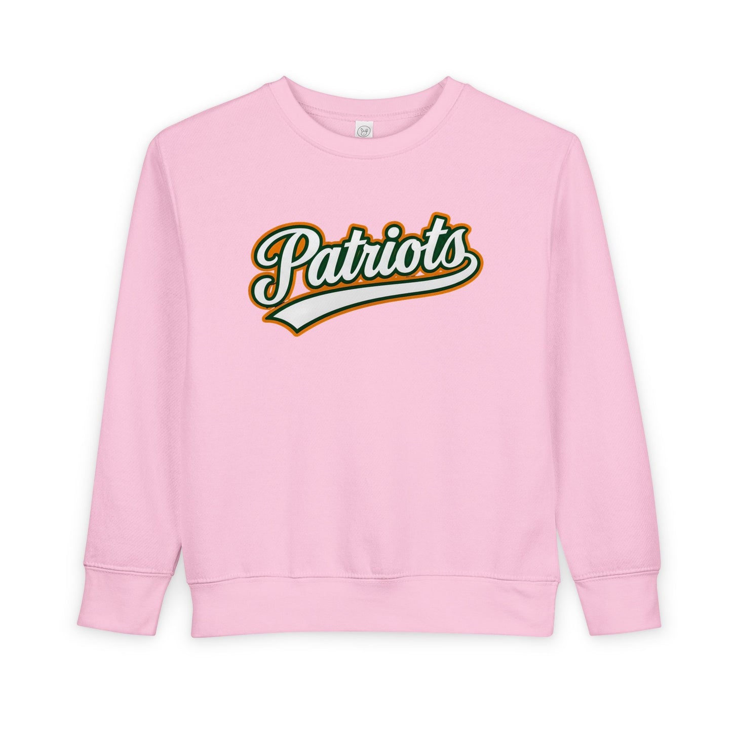 Patriots Toddler Sweatshirt - 'Patriots' Retro Script Kids Crewneck, Soft Vintage-Inspired Team Pullover