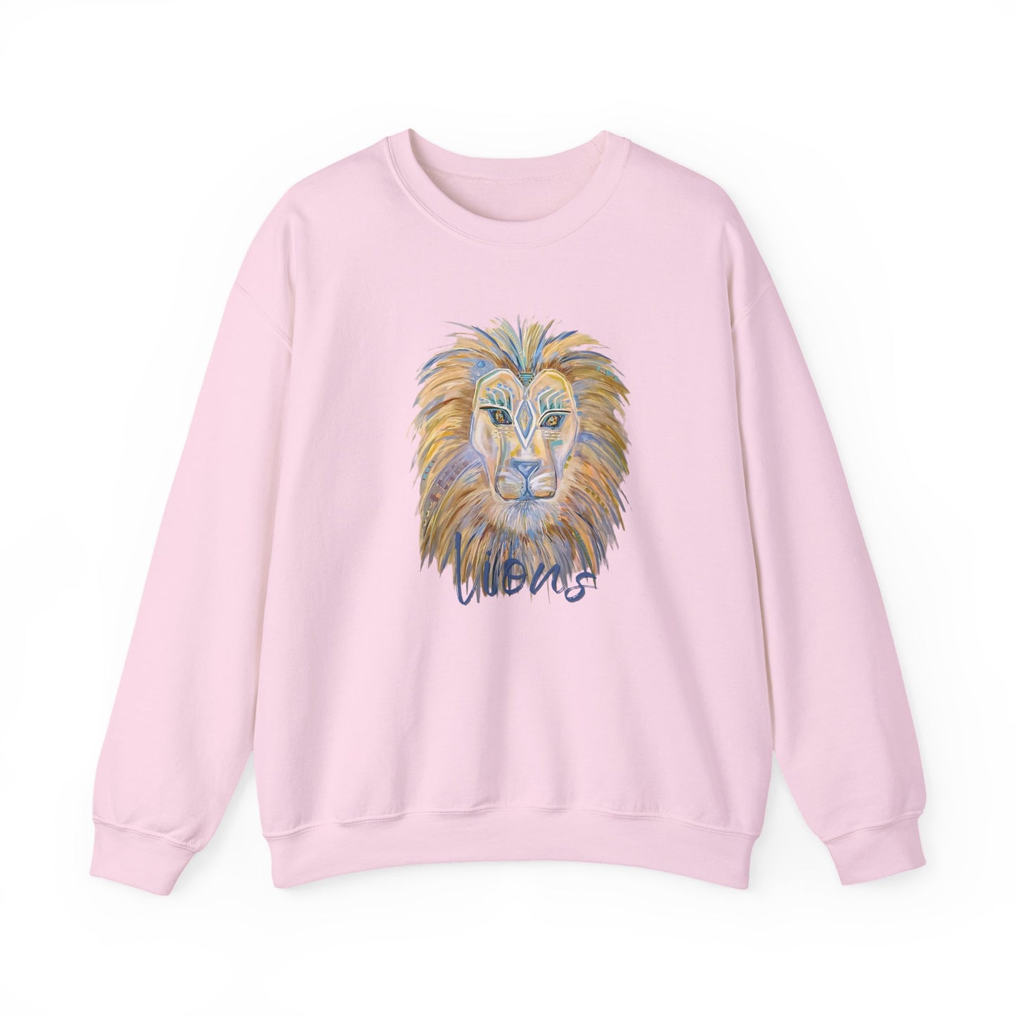 Lion Head Painting Crewneck Sweatshirt |original painting  made for Digital Artwork reproduction, Lion Portrait