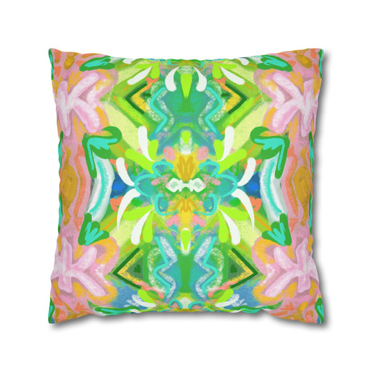 Park Lane Pillowcase.  Colorful Home Accent, Spring Decor, Vibrant Gifts, Boho Cushion Cover, Floral Throw Pillow