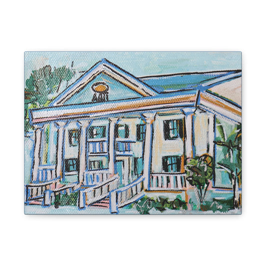 Greek Row at Southern Reproduction Printed Matte Canvas, Stretched, 1.25"