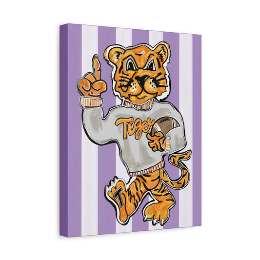 Tiger Walk Football Matte Canvas Print — Stretched Wall Art