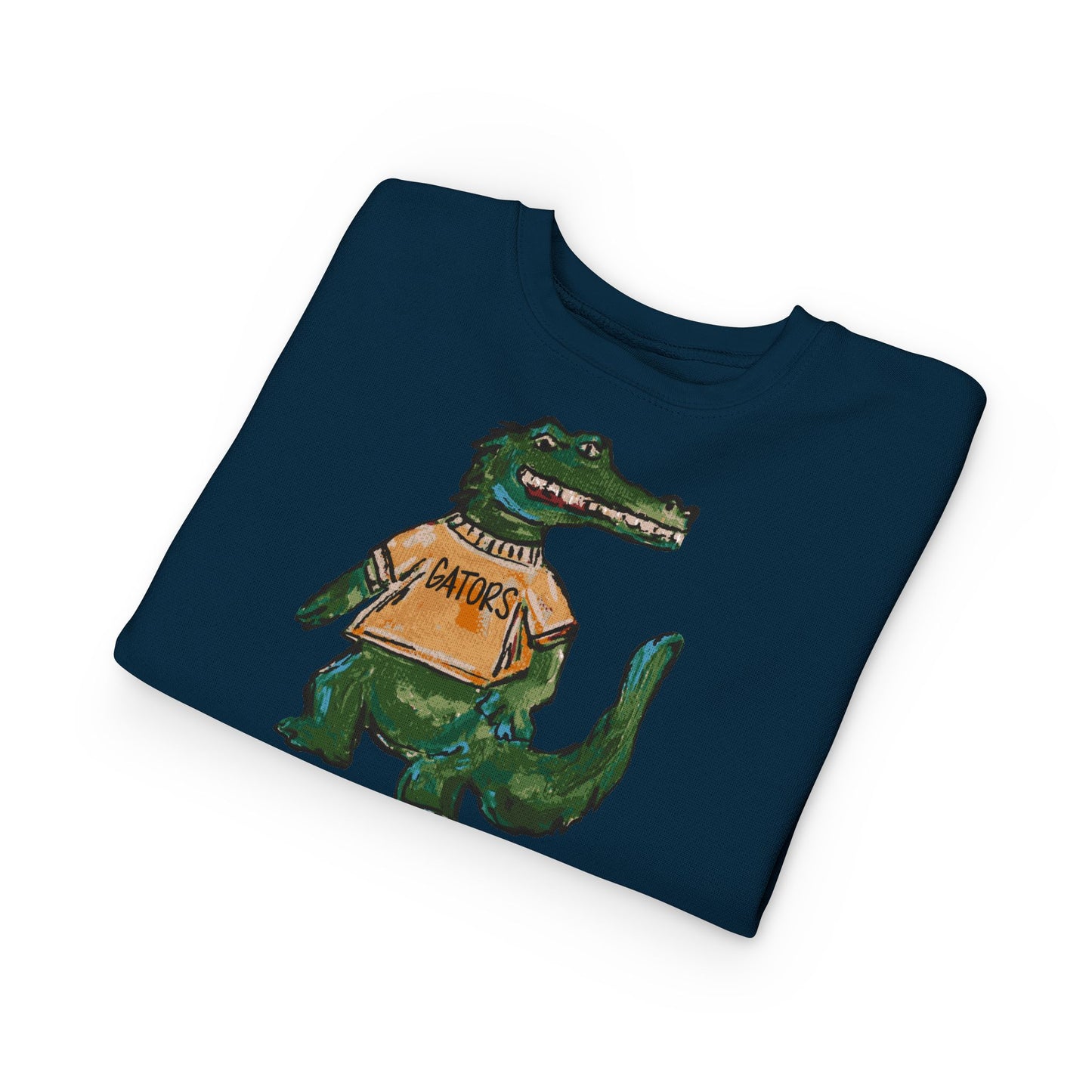 Gators Abstract Toddler Sweatshirt - 'Patriots' Retro Script Kids Crewneck, Soft Vintage-Inspired Team Pullover