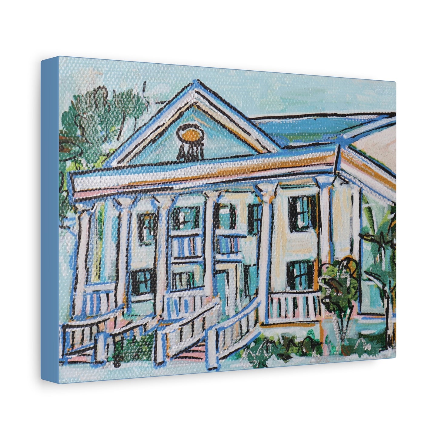 Greek Row at Southern Reproduction Printed Matte Canvas, Stretched, 1.25"