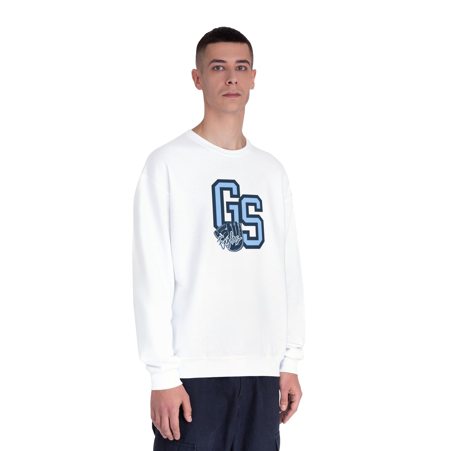 Georgia Southern Eagles Baseball Crewneck Sweatshirt — Tone-on-Tone Blue