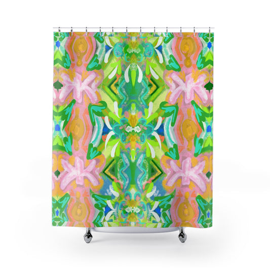 Park Lane Licensed Illustration Shower Curtain — Vibrant Little Highpoint Home College Apartments Decor