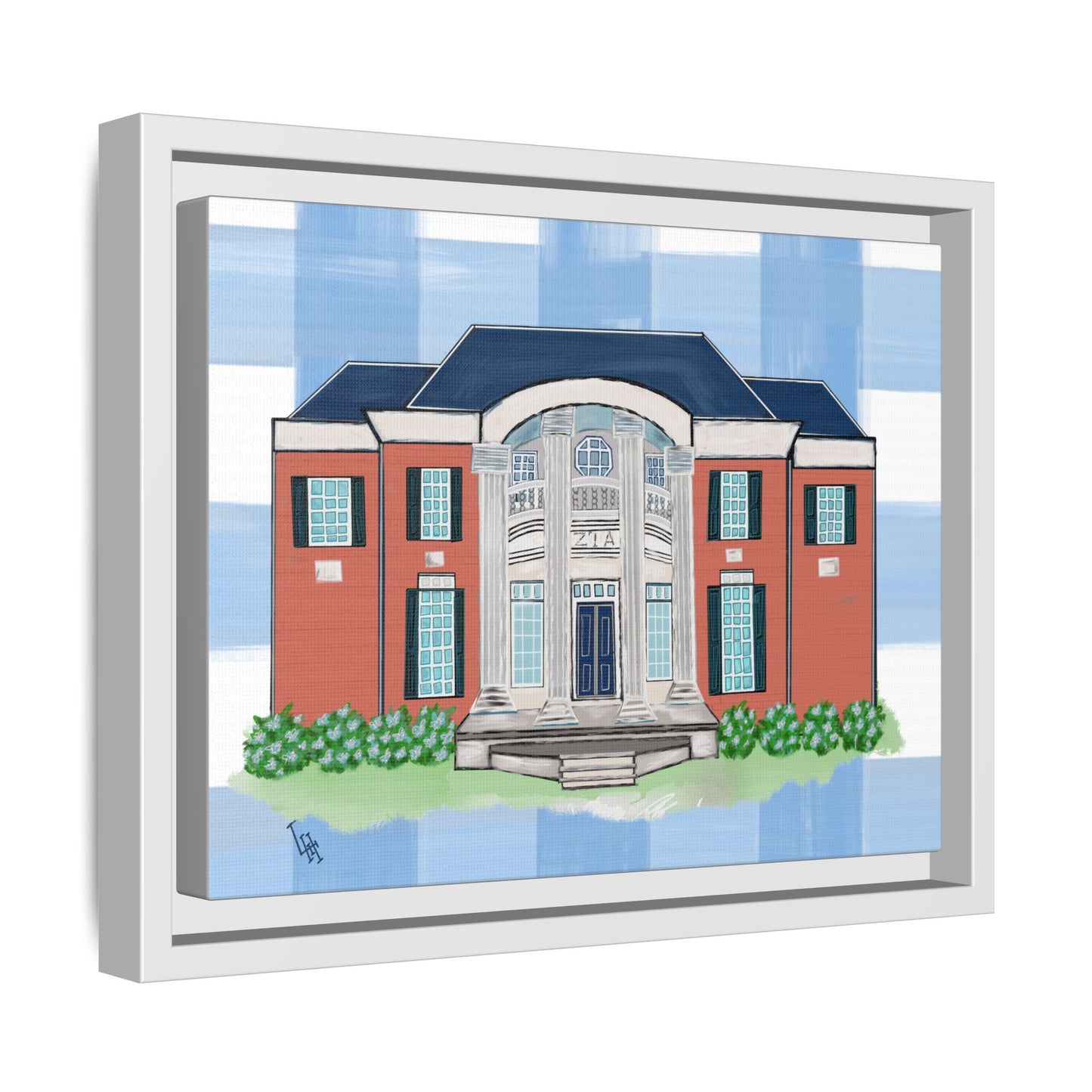 Greek Life Georgia Southern University Zeta Framed Reproduction Canvas
