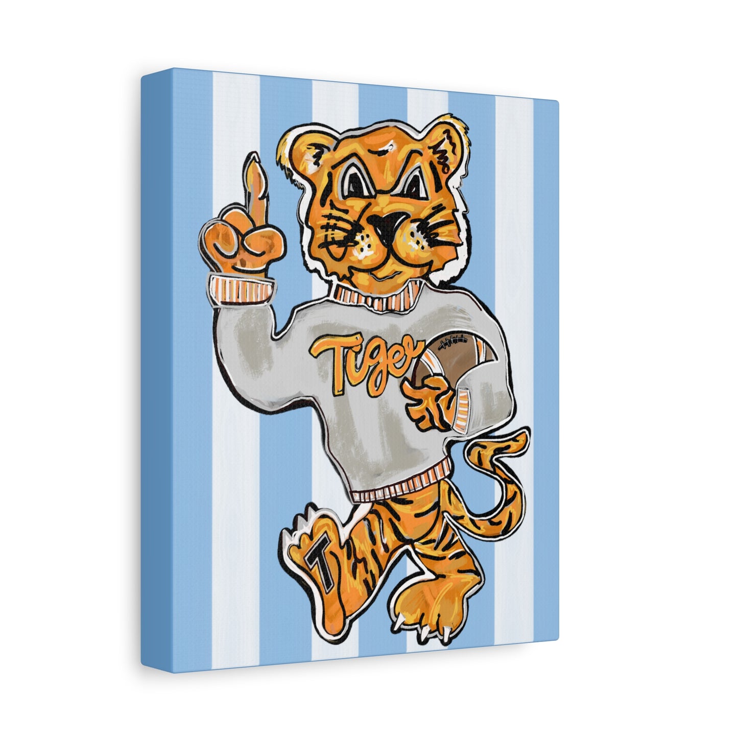 Tiger Walk Football Matte Canvas Print — Stretched Wall Art
