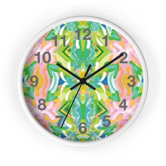 Park Lane  Wall Clock - Colorful Home Decor, Modern Wall Art, Gift for Her, Unique Timepiece, Vibrant Room Accent