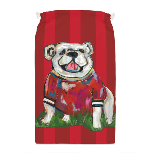 BullDawg Drawstring Sack Red stripe Bag