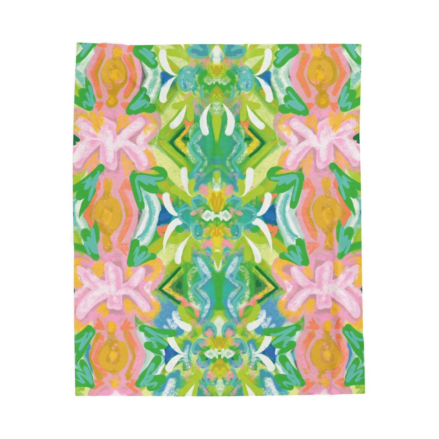Park Lane Plush Blanket — Park Lane Vibrant Custom Illustration by Little Highpoint Home