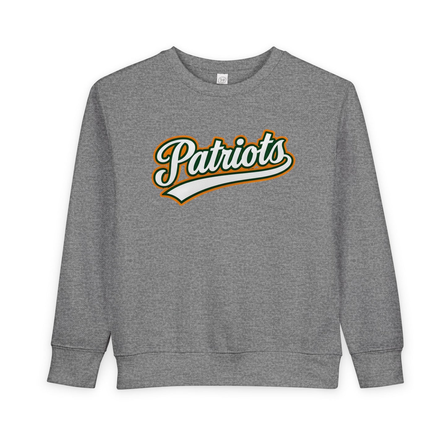 Patriots Toddler Sweatshirt - 'Patriots' Retro Script Kids Crewneck, Soft Vintage-Inspired Team Pullover