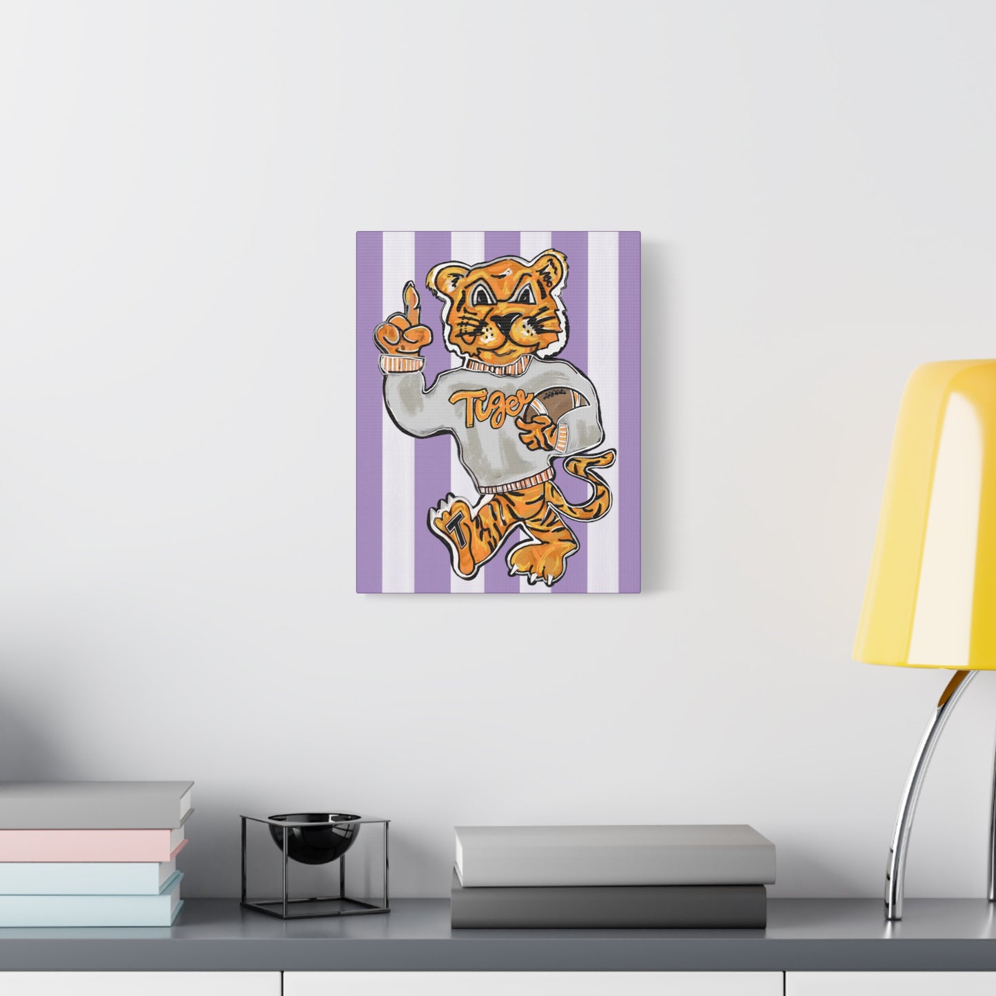 Tiger Walk Football Matte Canvas Print — Stretched Wall Art