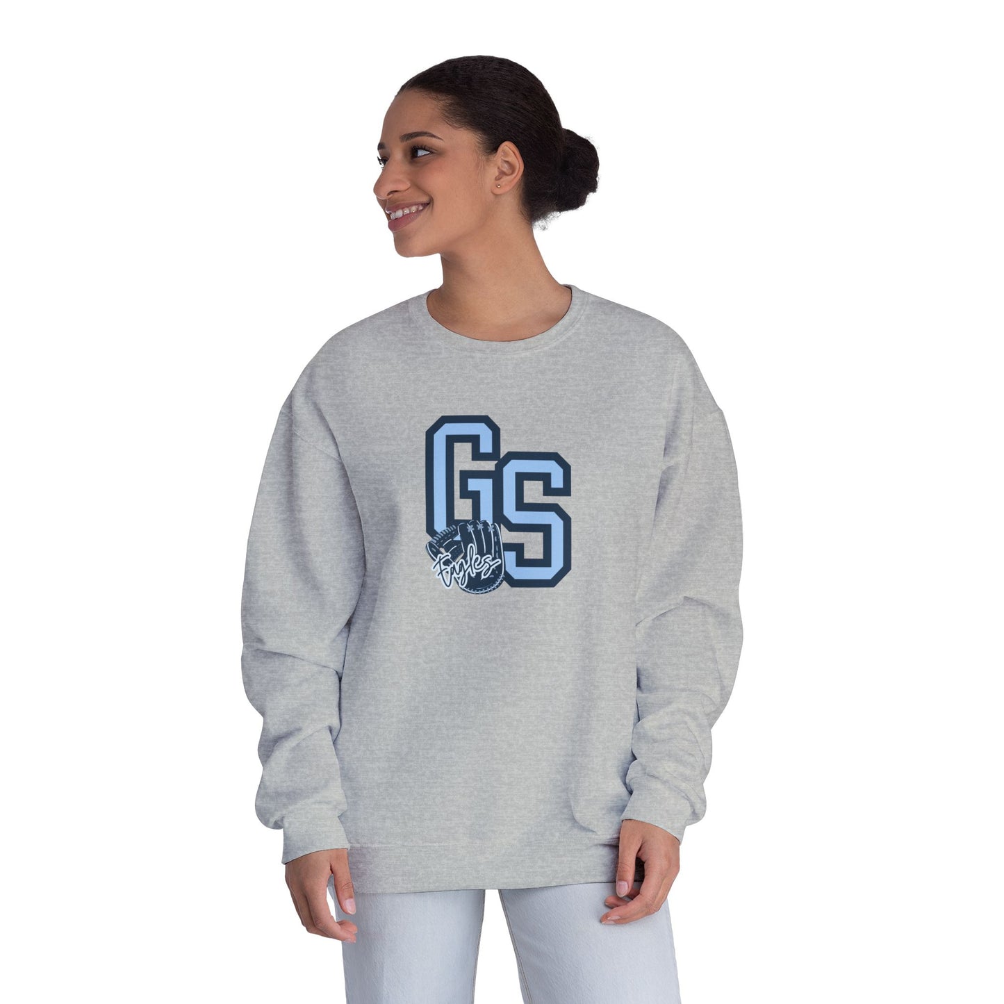 Georgia Southern Eagles Baseball Crewneck Sweatshirt — Tone-on-Tone Blue