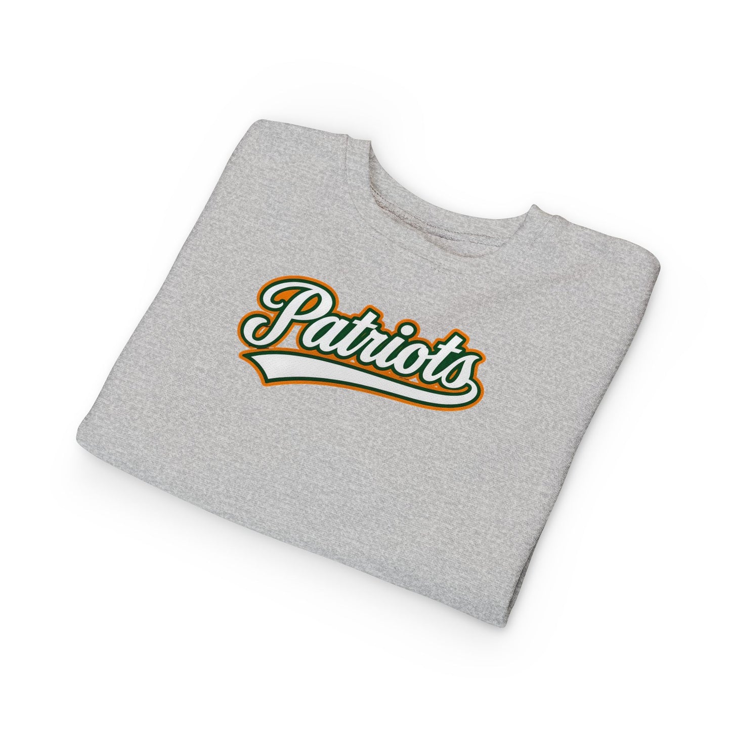 Patriots Toddler Sweatshirt - 'Patriots' Retro Script Kids Crewneck, Soft Vintage-Inspired Team Pullover