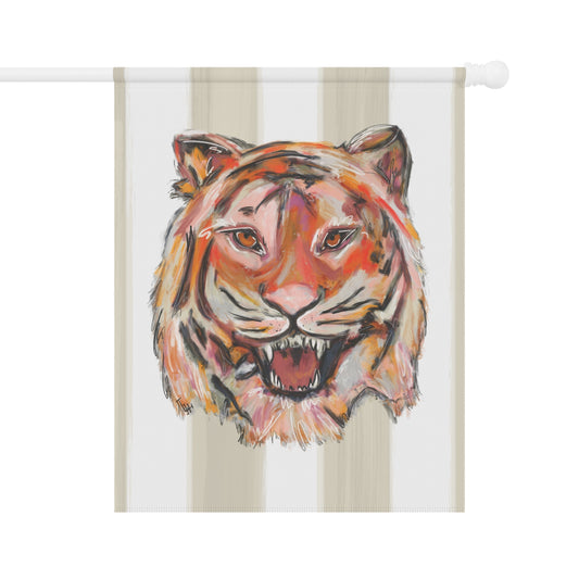 Tiger Mascot Garden House Flag Banner