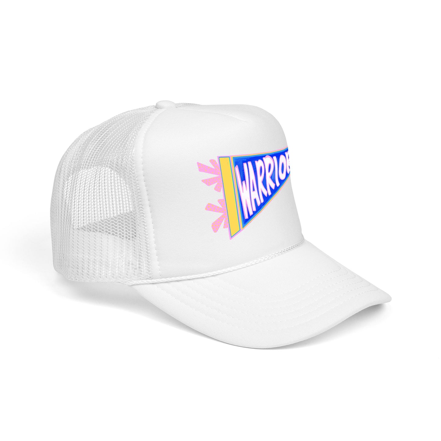 Warriors Pennant Trucker Hat — Retro Foam Cap