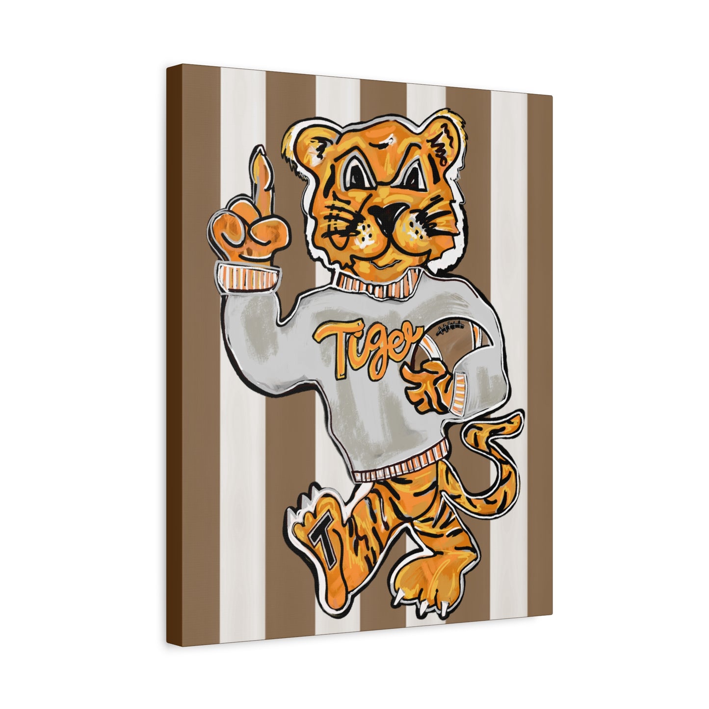 Tiger Walk Football Matte Canvas Print — Stretched Wall Art