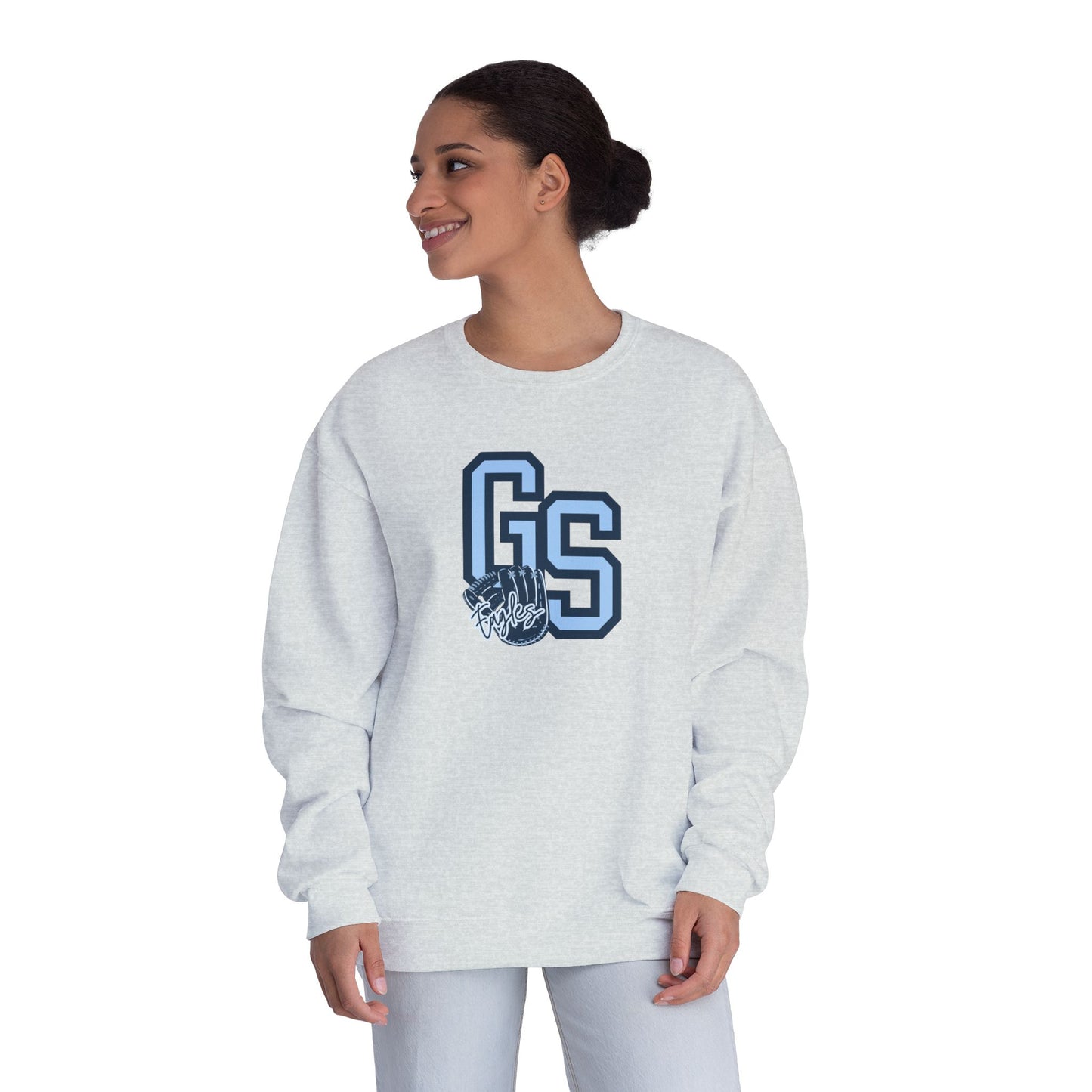 Georgia Southern Eagles Baseball Crewneck Sweatshirt — Tone-on-Tone Blue