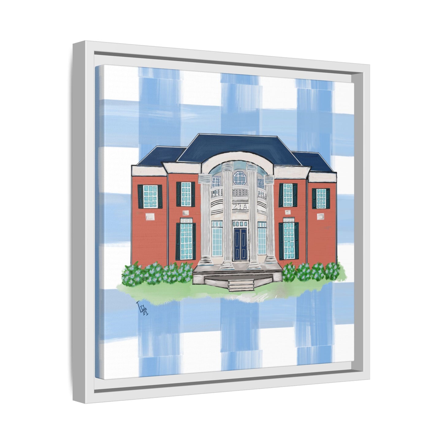 Greek Life Georgia Southern University Zeta Framed Reproduction Canvas