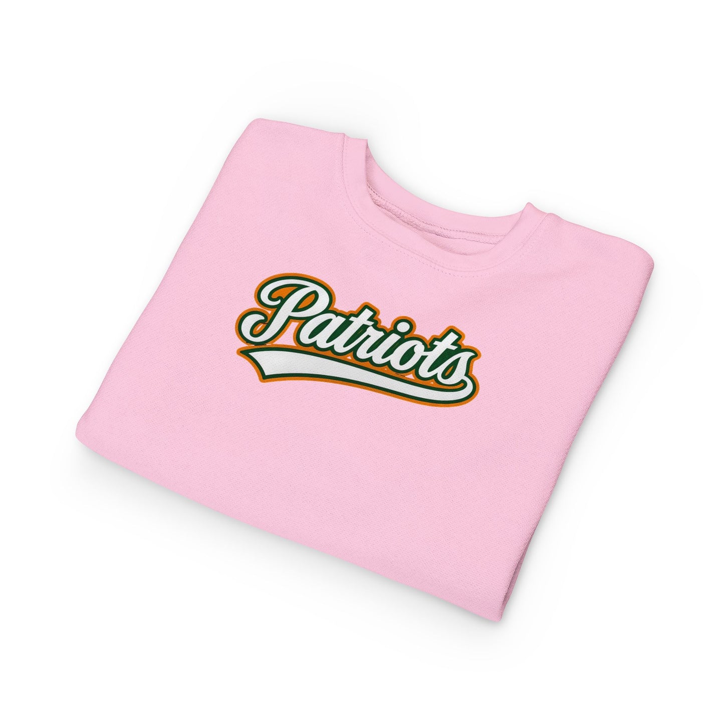 Patriots Toddler Sweatshirt - 'Patriots' Retro Script Kids Crewneck, Soft Vintage-Inspired Team Pullover