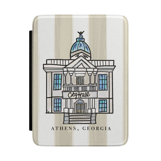 Athens Georgia City Hall Art Kindle Case Athens Landmark Illustration