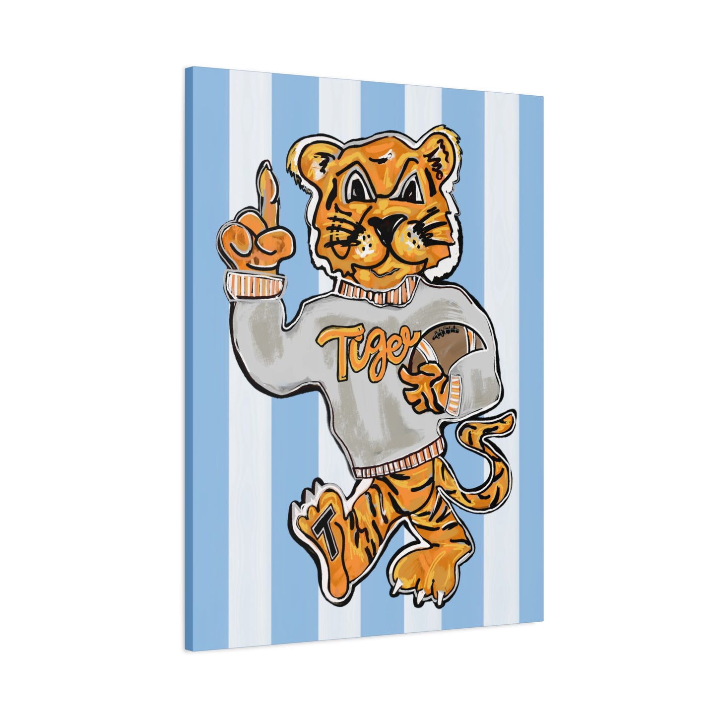 Tiger Walk Football Matte Canvas Print — Stretched Wall Art