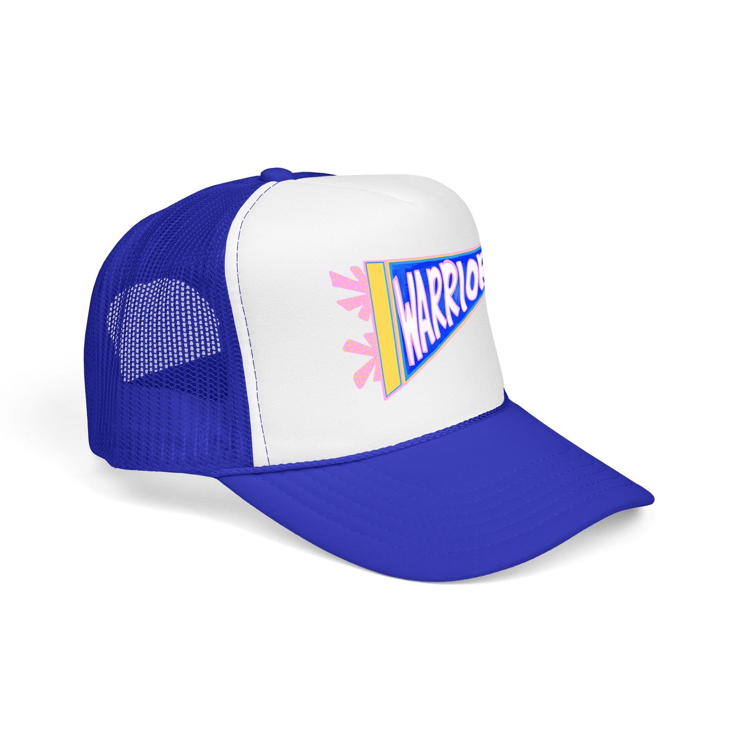Warriors Pennant Trucker Hat — Retro Foam Cap