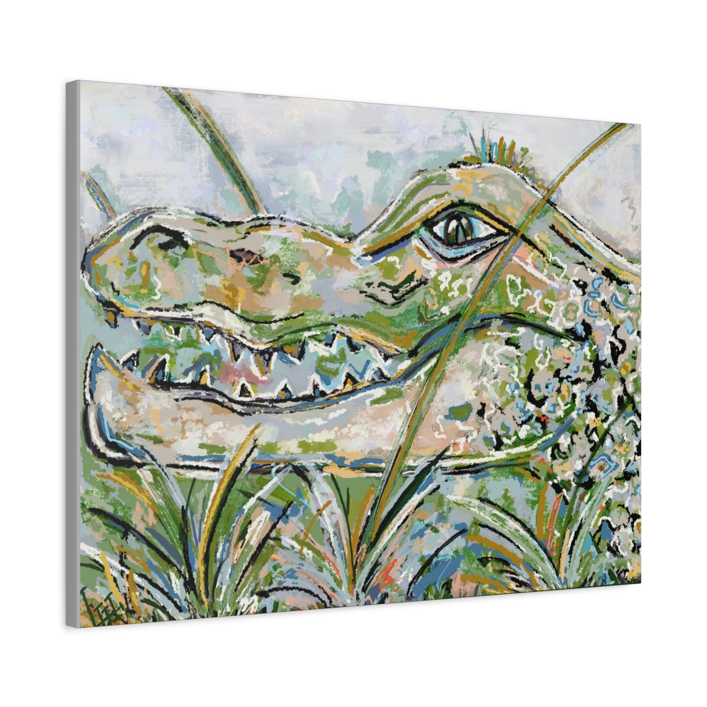 Canvas Print - Original Gator Painting Reproduction by Little Highpoint Home