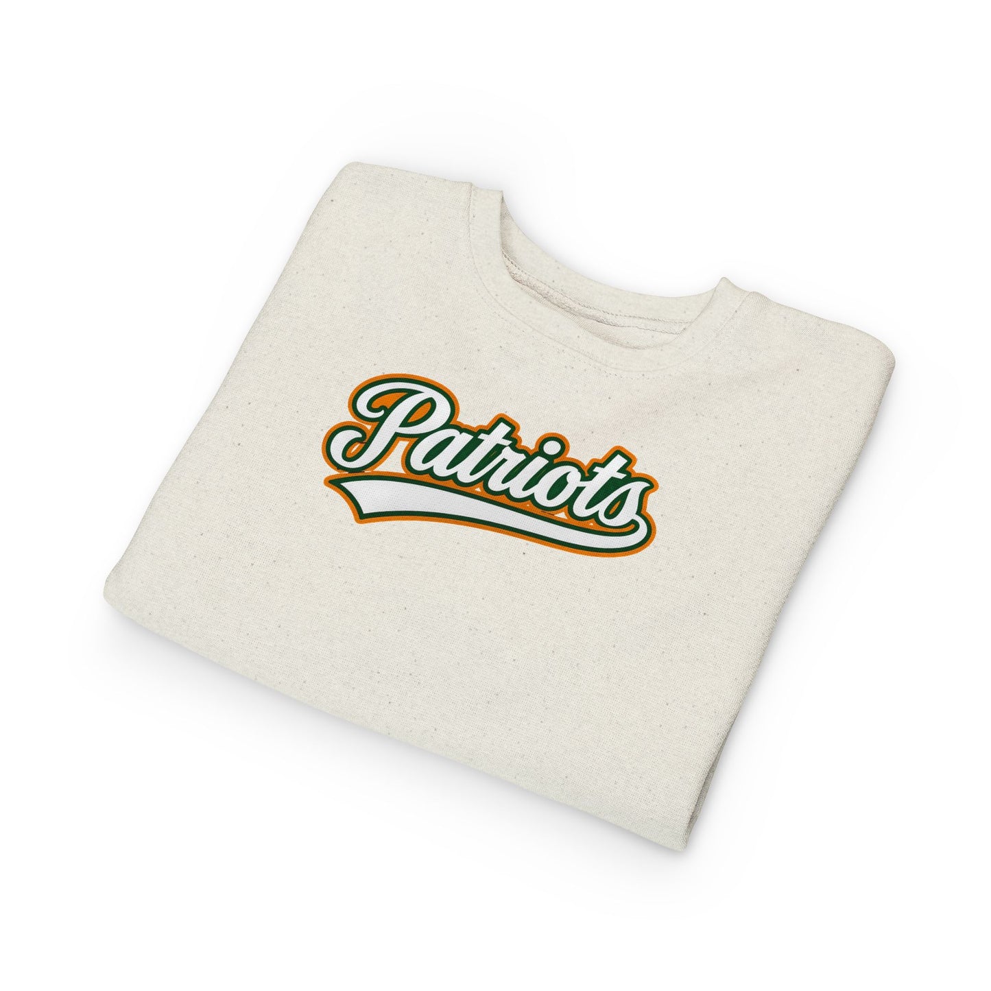 Patriots Toddler Sweatshirt - 'Patriots' Retro Script Kids Crewneck, Soft Vintage-Inspired Team Pullover