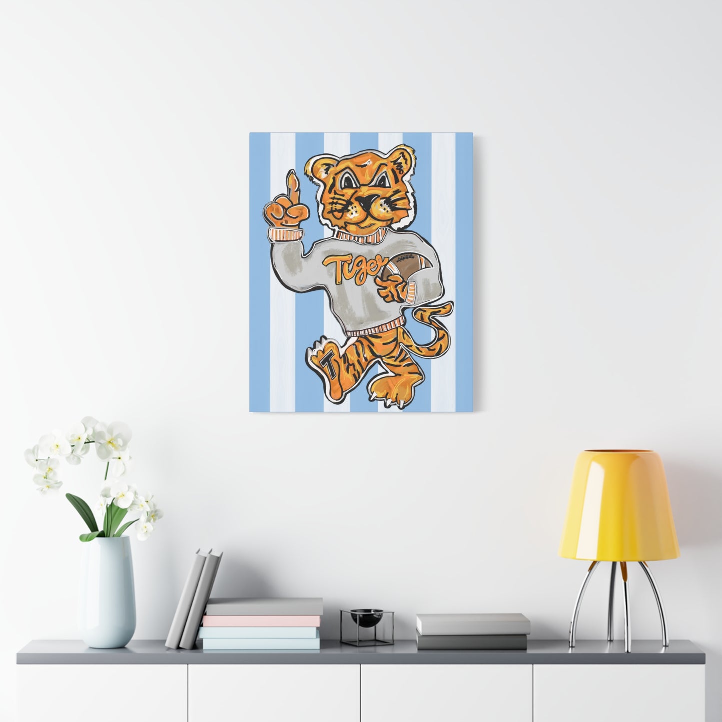 Tiger Walk Football Matte Canvas Print — Stretched Wall Art