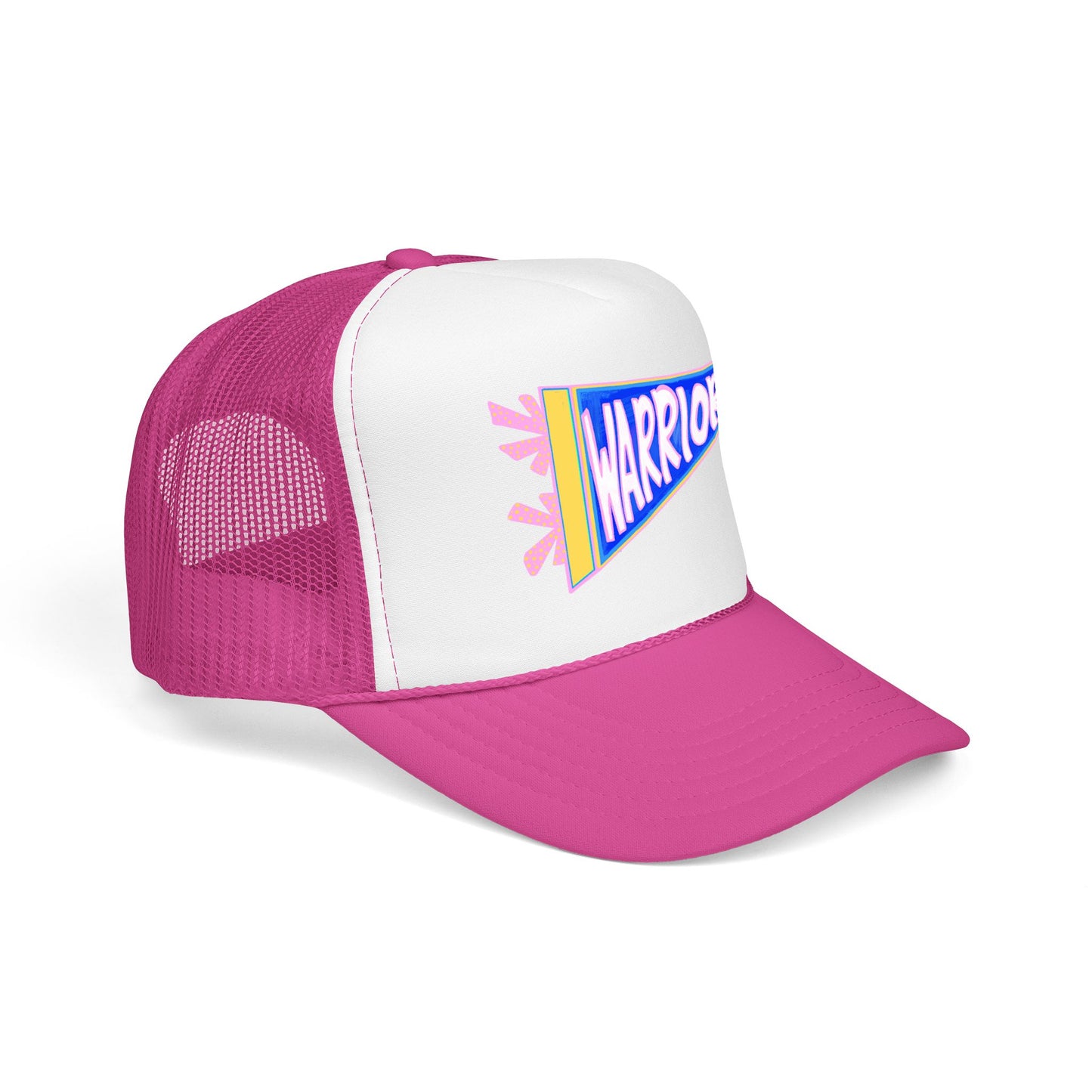 Warriors Pennant Trucker Hat — Retro Foam Cap
