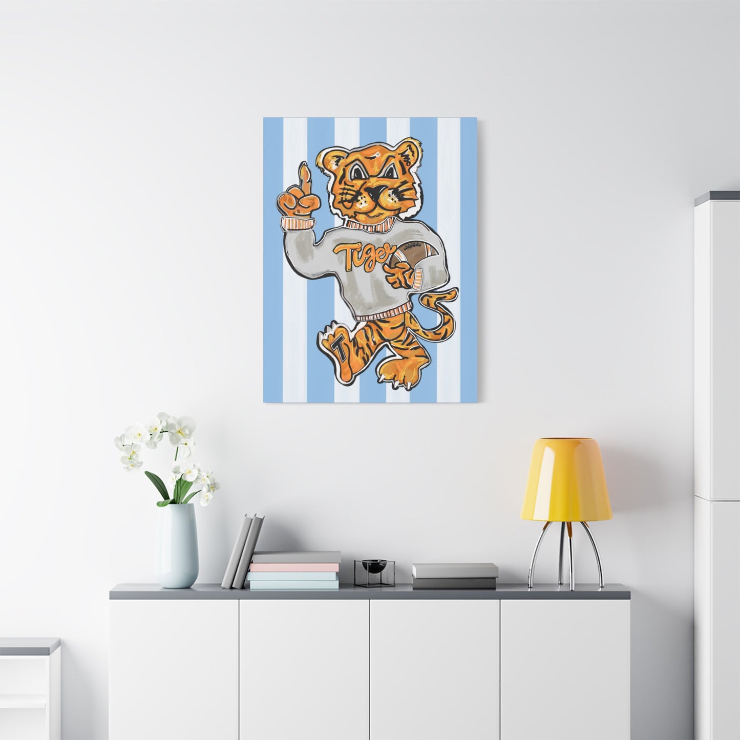 Tiger Walk Football Matte Canvas Print — Stretched Wall Art