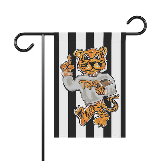 River Football Garden Flag — Clemson Auburn Tiger Stripe House Banner