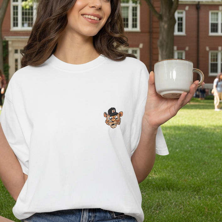 Tigers Tilted Hat Unisex Garment-Dyed T-shirt