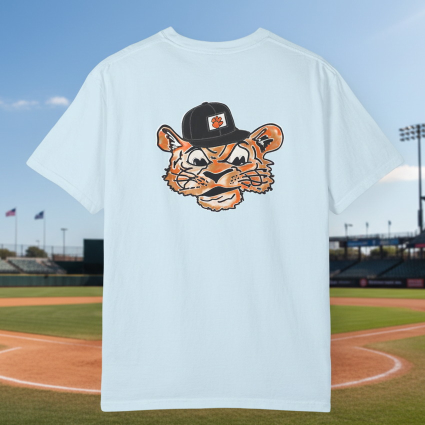 Tigers Tilted Hat Unisex Garment-Dyed T-shirt