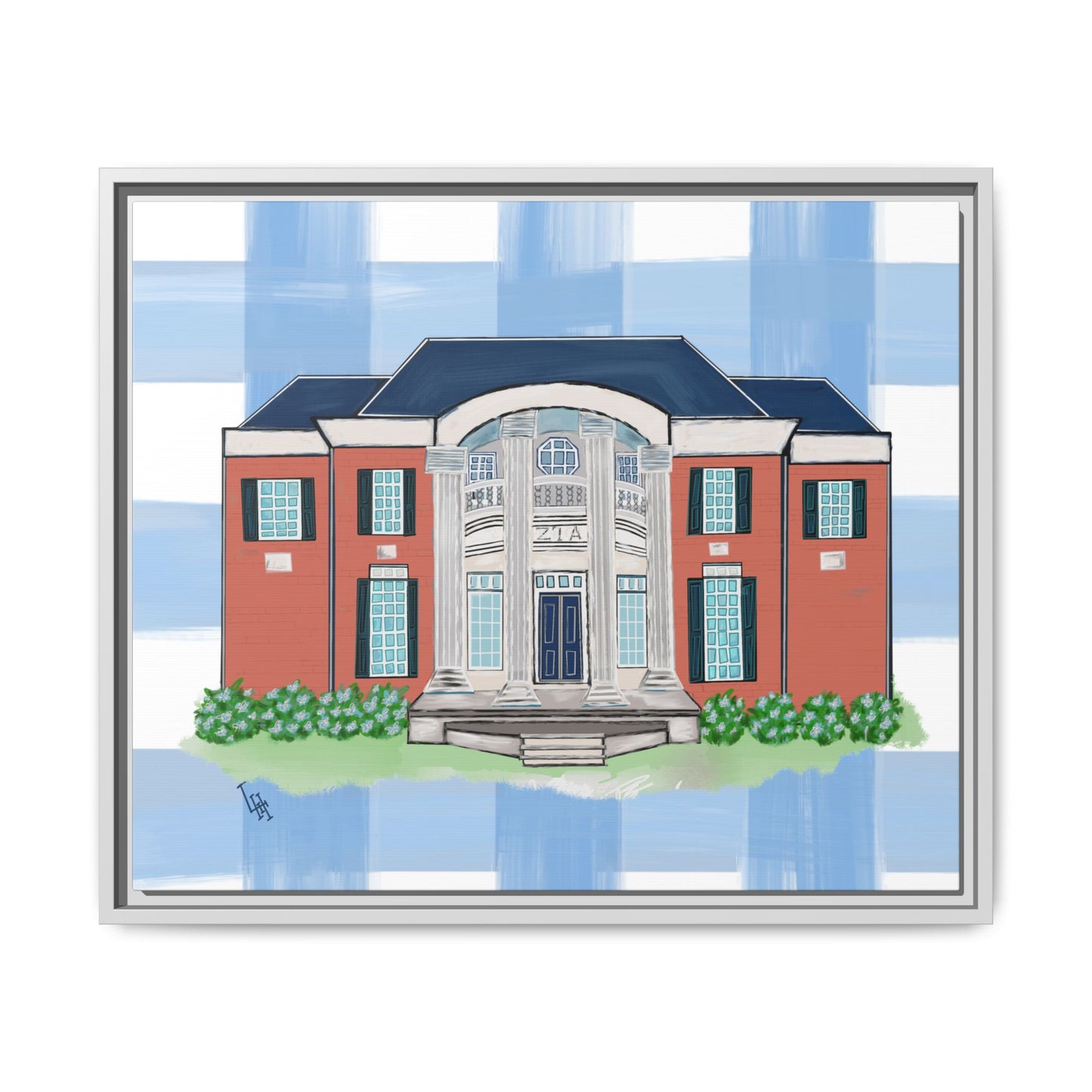 Greek Life Georgia Southern University Zeta Framed Reproduction Canvas