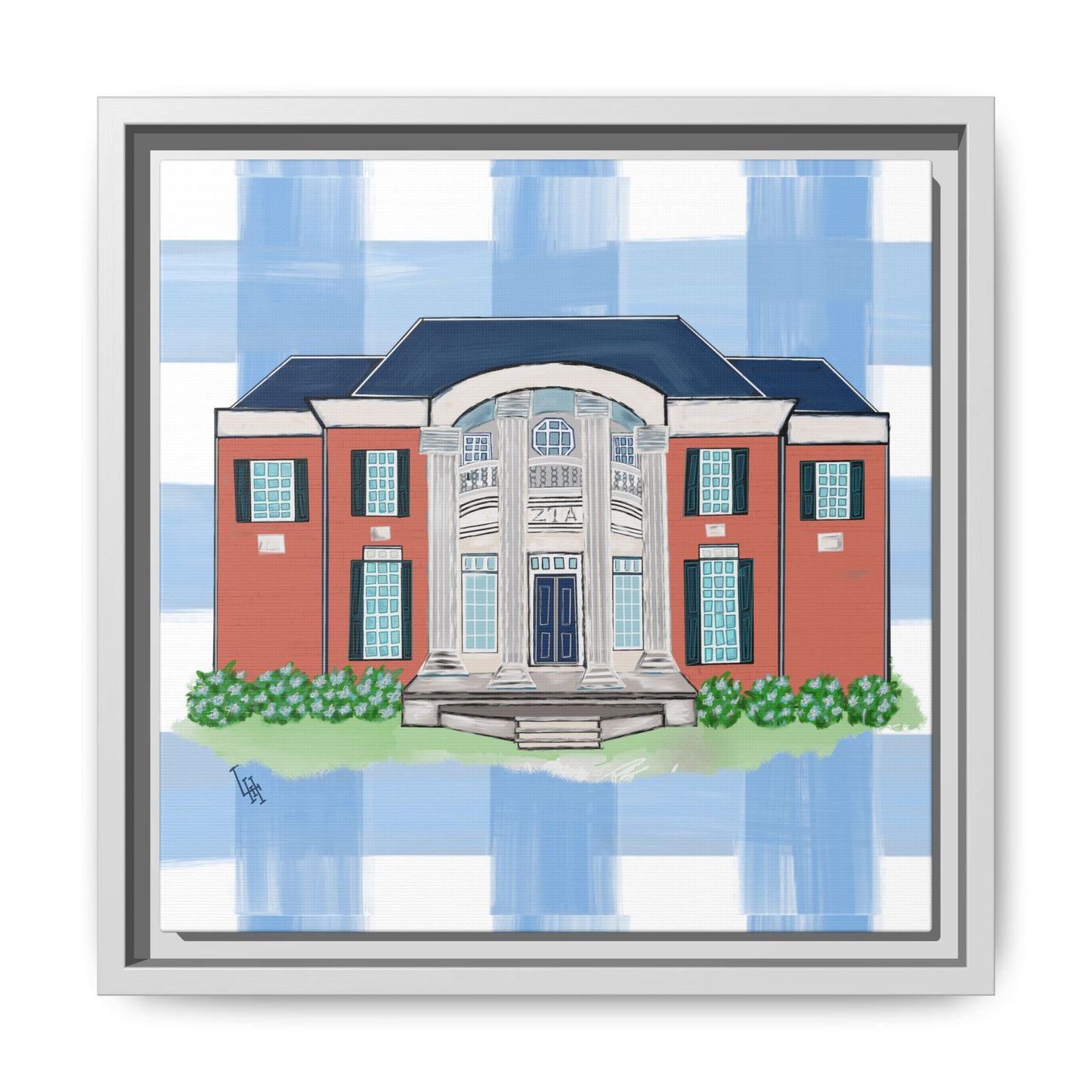 Greek Life Georgia Southern University Zeta Framed Reproduction Canvas