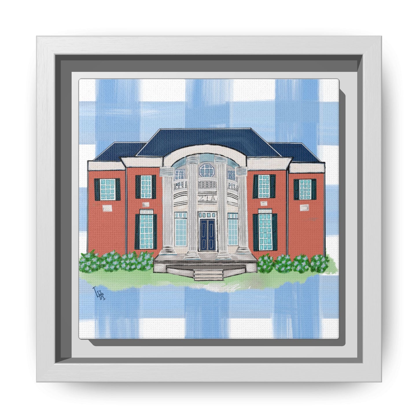Greek Life Georgia Southern University Zeta Framed Reproduction Canvas