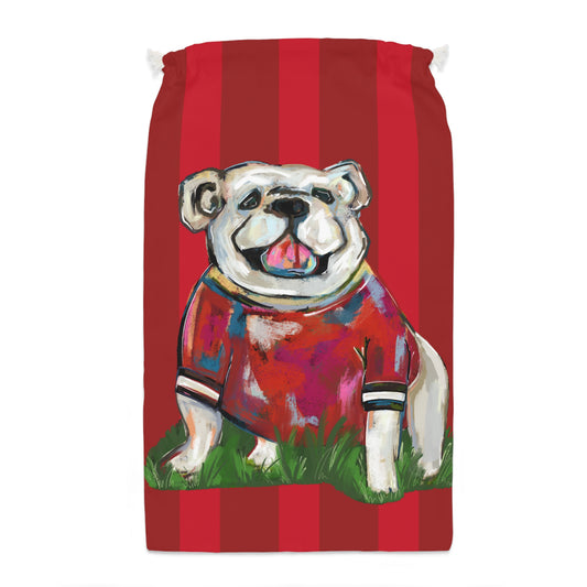 BullDawg Drawstring Sack Red stripe Bag