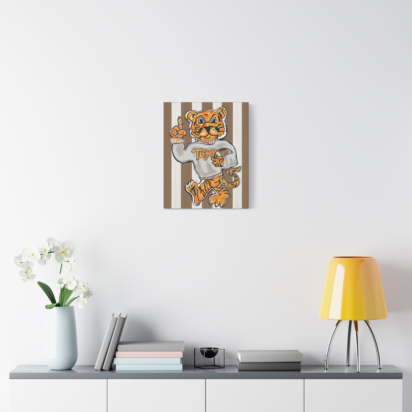 Tiger Walk Football Matte Canvas Print — Stretched Wall Art