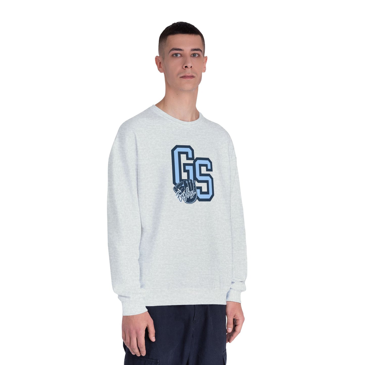 Georgia Southern Eagles Baseball Crewneck Sweatshirt — Tone-on-Tone Blue