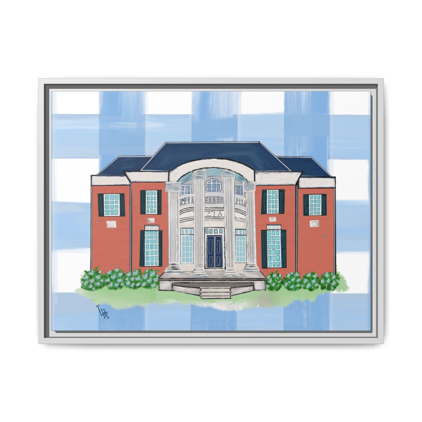 Greek Life Georgia Southern University Zeta Framed Reproduction Canvas