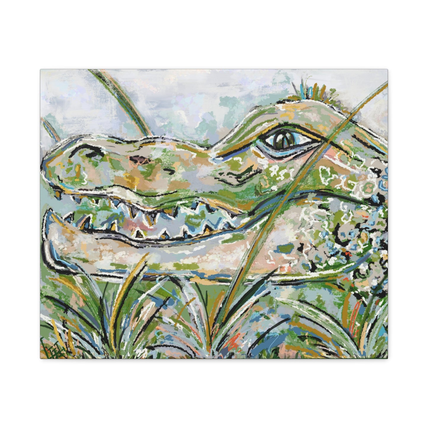 Canvas Print - Original Gator Painting Reproduction by Little Highpoint Home